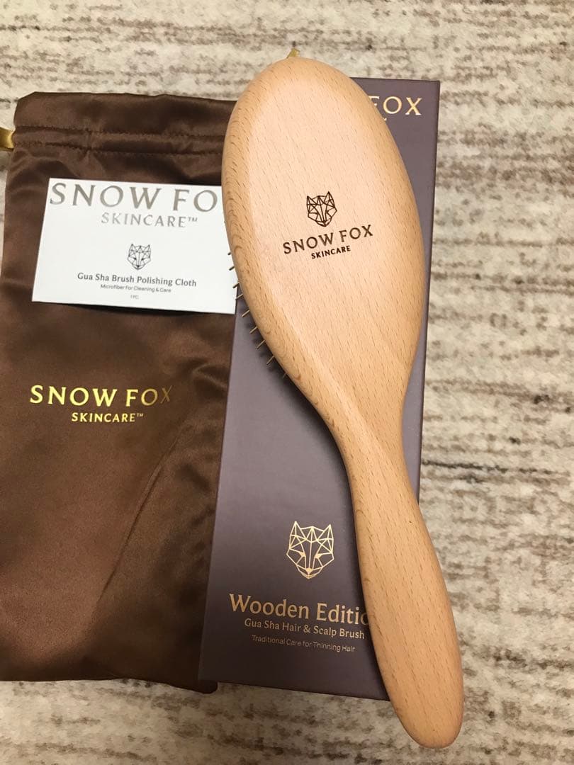  Fox Skincare プレミアム FOXカッサ ウッド ヘアブラシ