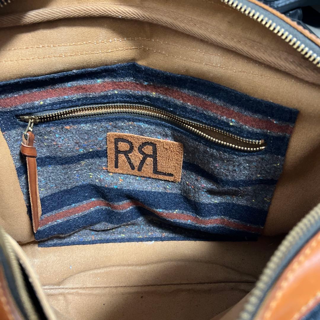 DOUBLE RL RRLデニムレザー ビジネスバッグ ビンテージ