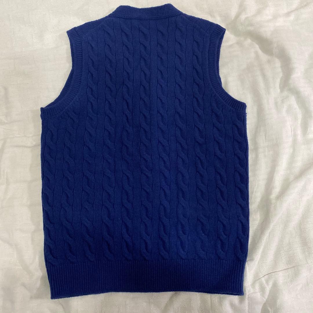 【未使用品】BEAMS F BAFY ケーブルニットベスト ネイビー サイズ48