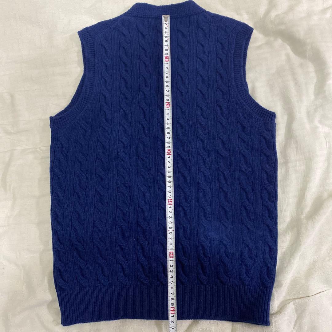 【未使用品】BEAMS F BAFY ケーブルニットベスト ネイビー サイズ48