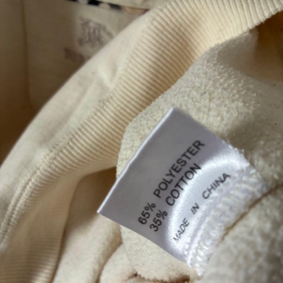 90sBurberryバーバリーハーフジップスウェットトレーナーノバチェックsm