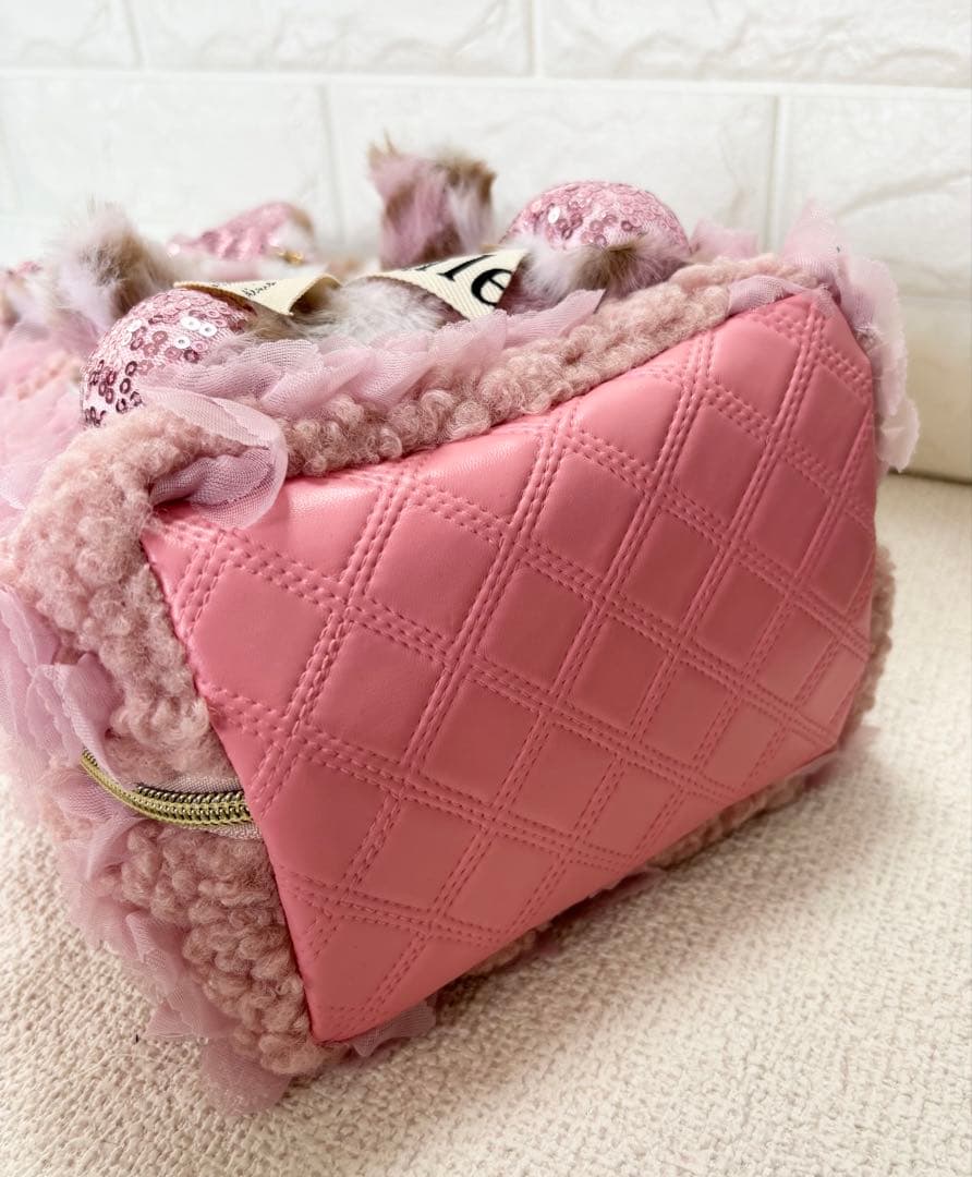 こ*り様 コヤンイサムチョン　サイドファスナーバッグ　ピンクボア　ルミちゃん　ヒ