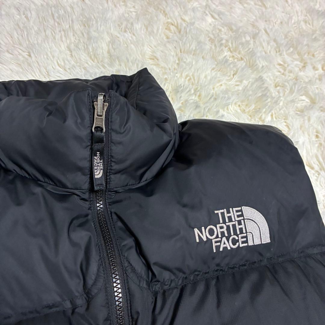 【美品】ザノースフェイス ヌプシ ダウンベスト バックセンターロゴ BK L