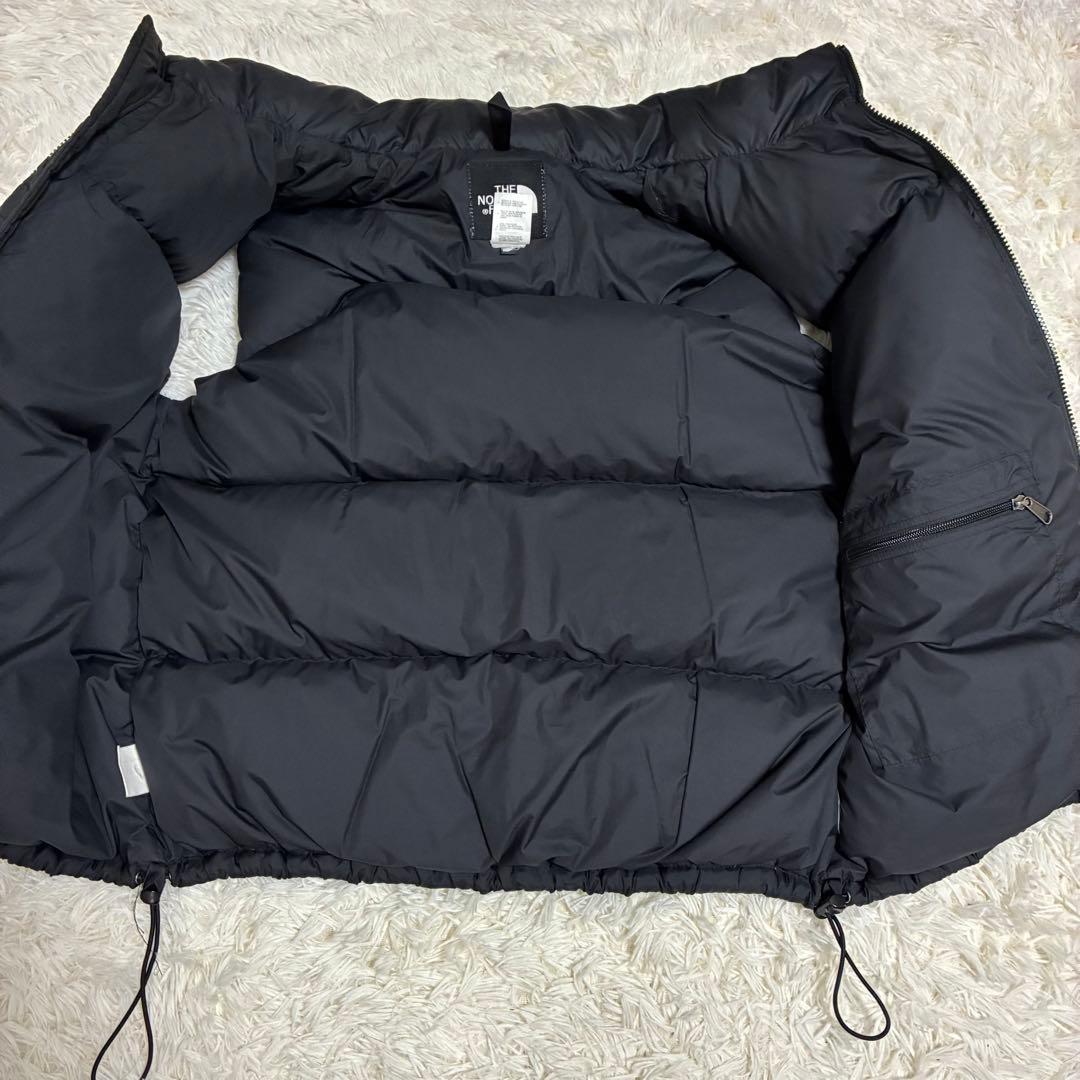 【美品】ザノースフェイス ヌプシ ダウンベスト バックセンターロゴ BK L