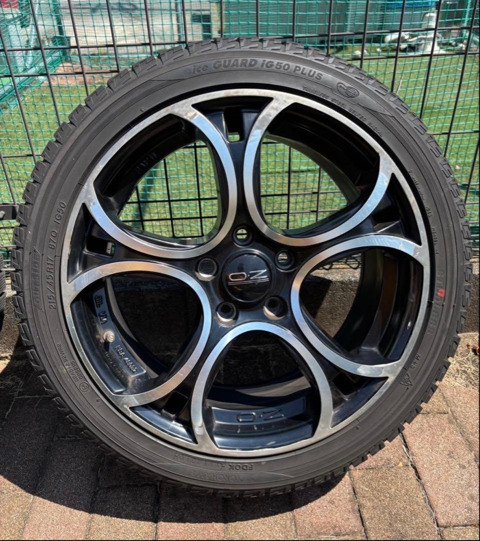 【中古】１７インチスタッドレスタイヤ ホイール４本セット（215/45R17）