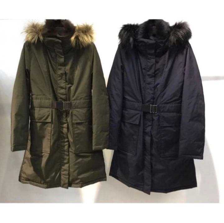 Theory ダウンコート カーキ