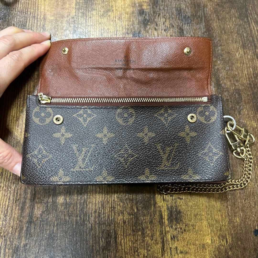 ルイヴィトン モノグラム ポルトフォイユ アコルディオン チェーンウォレット