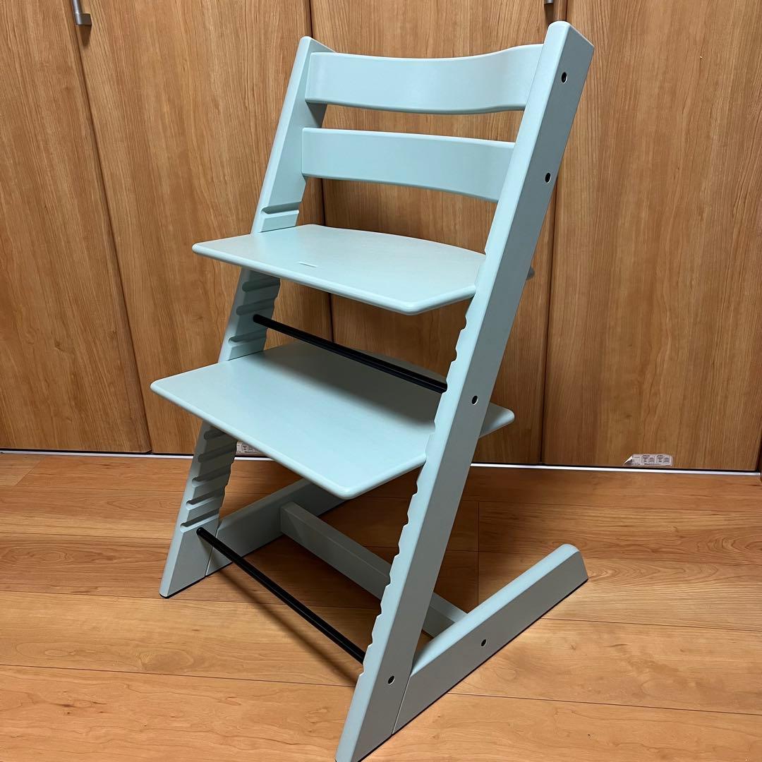 ストッケ　トリップトラップ　シリアル7 s/n7 水色　ベビーチェア