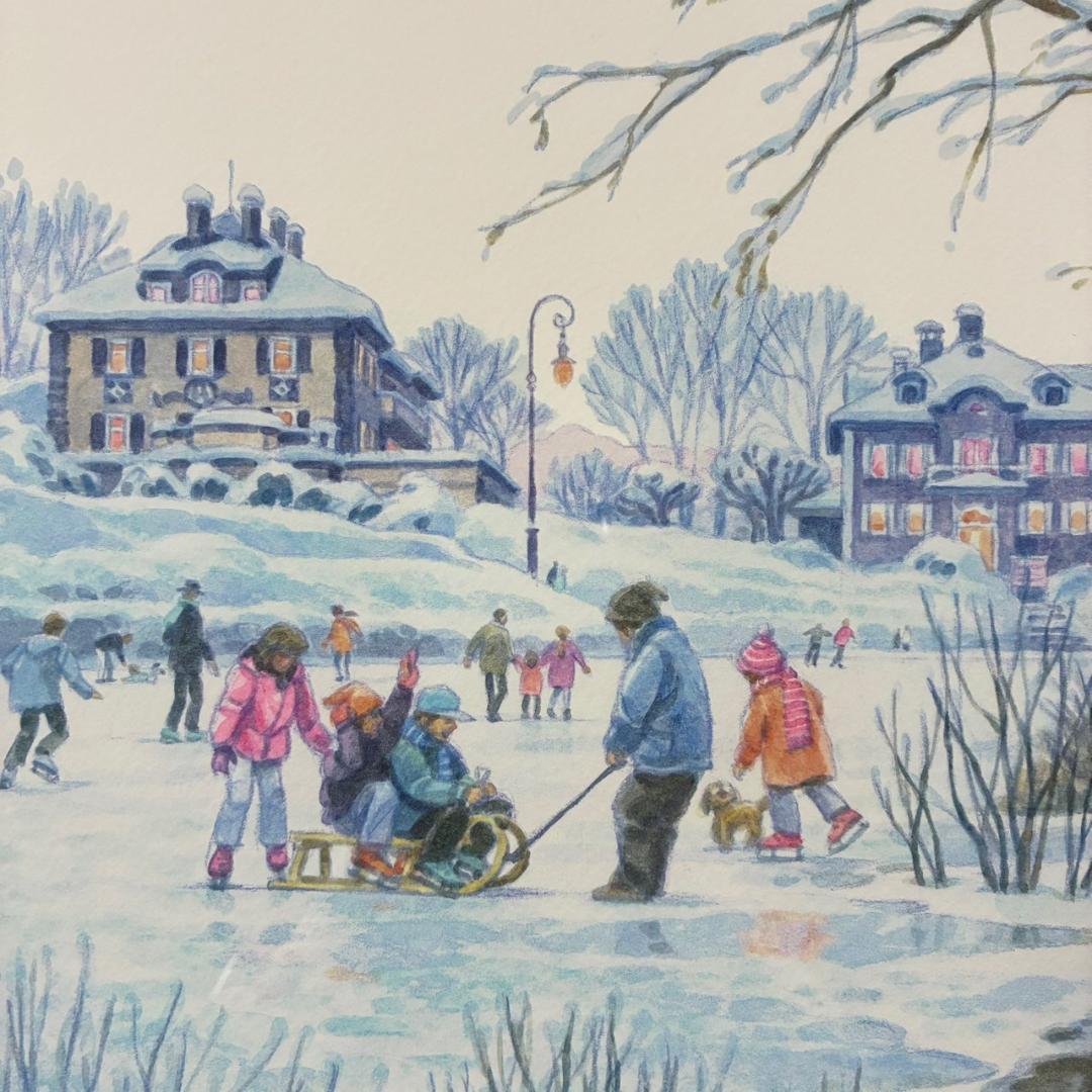 美品 笹倉鉄平「スケート遊び」ミクスドメディア 直筆サイン入り 保証書付属