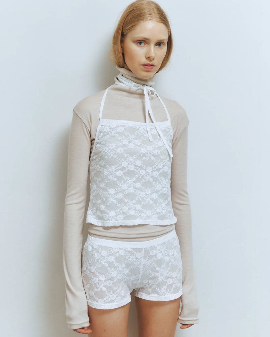 DRAW Lace 2way Tops 白