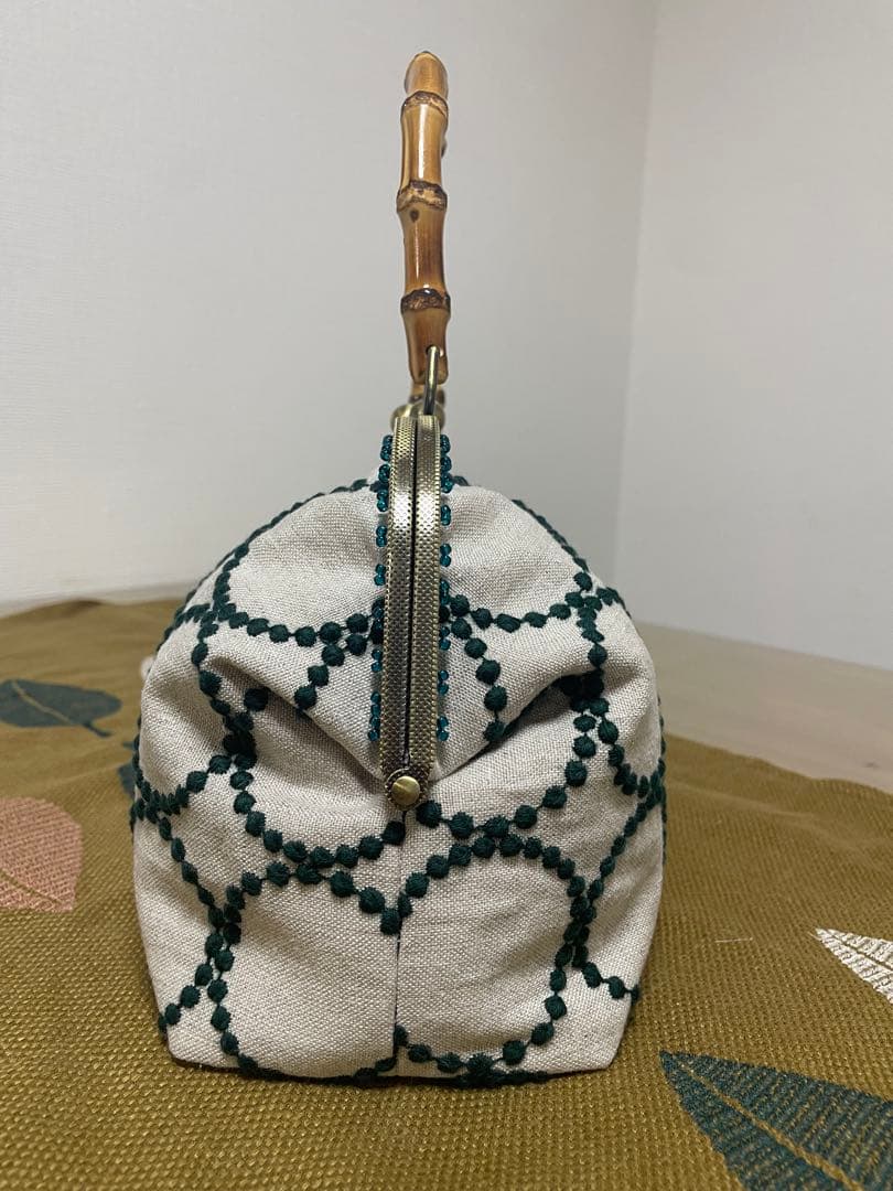 ミナペルホネン＊バンブーがま口バッグ