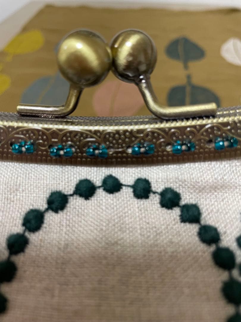 ミナペルホネン＊バンブーがま口バッグ