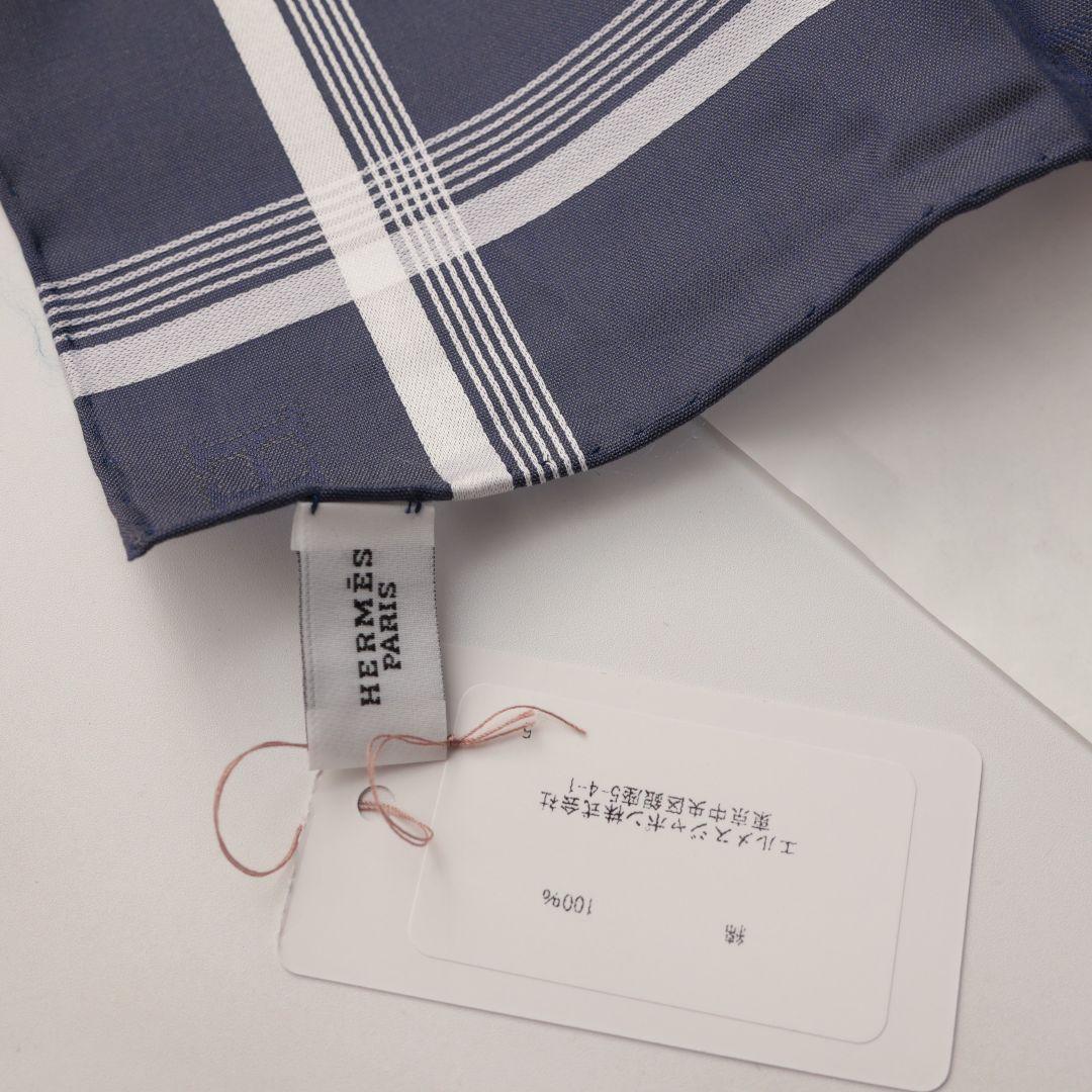 新品未使用 エルメス HERMES ハンカチ 2枚セット ネイビー ピンク
