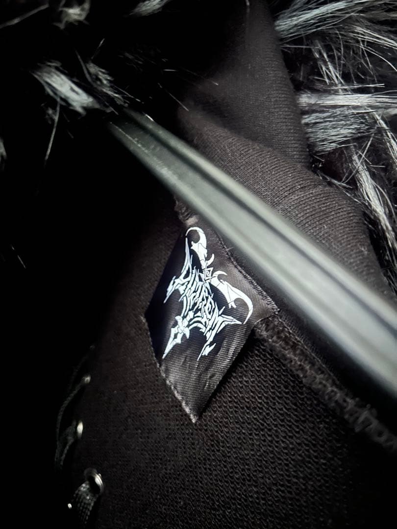 【DIMREM】超ハトメファーフードパーカー【Black】 12/1まで値引き