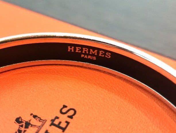 HERMES　エルメス　エマイユバングル　シルバー×ブラック