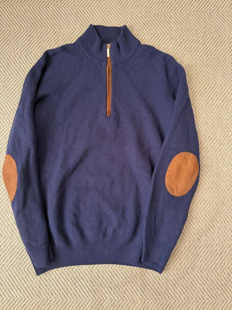 極上カシミヤ100%｜Della Ciana イタリア製 エルボーパッチ ニット