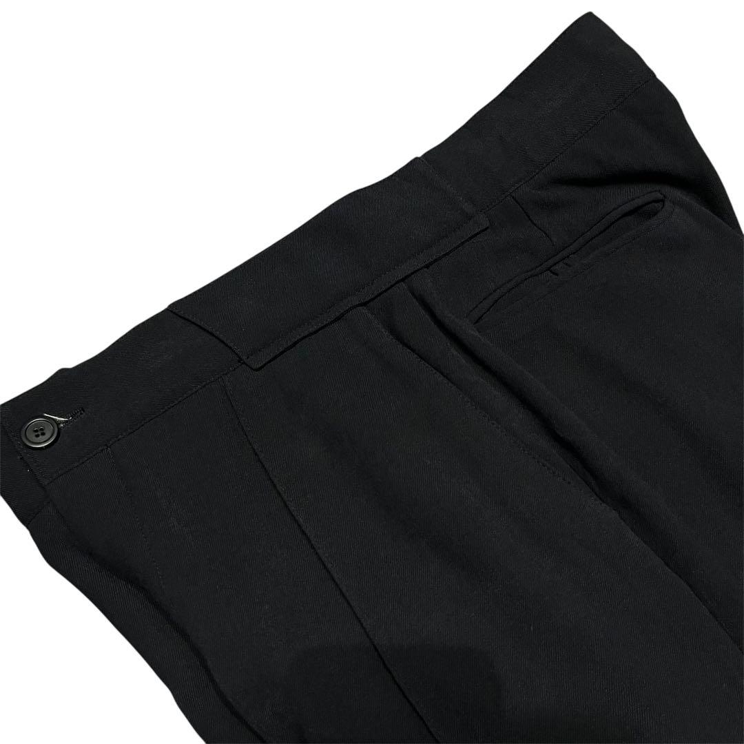 GIORGIO ARMANI レーヨン×ポリ ドレープ ワイドスラックス