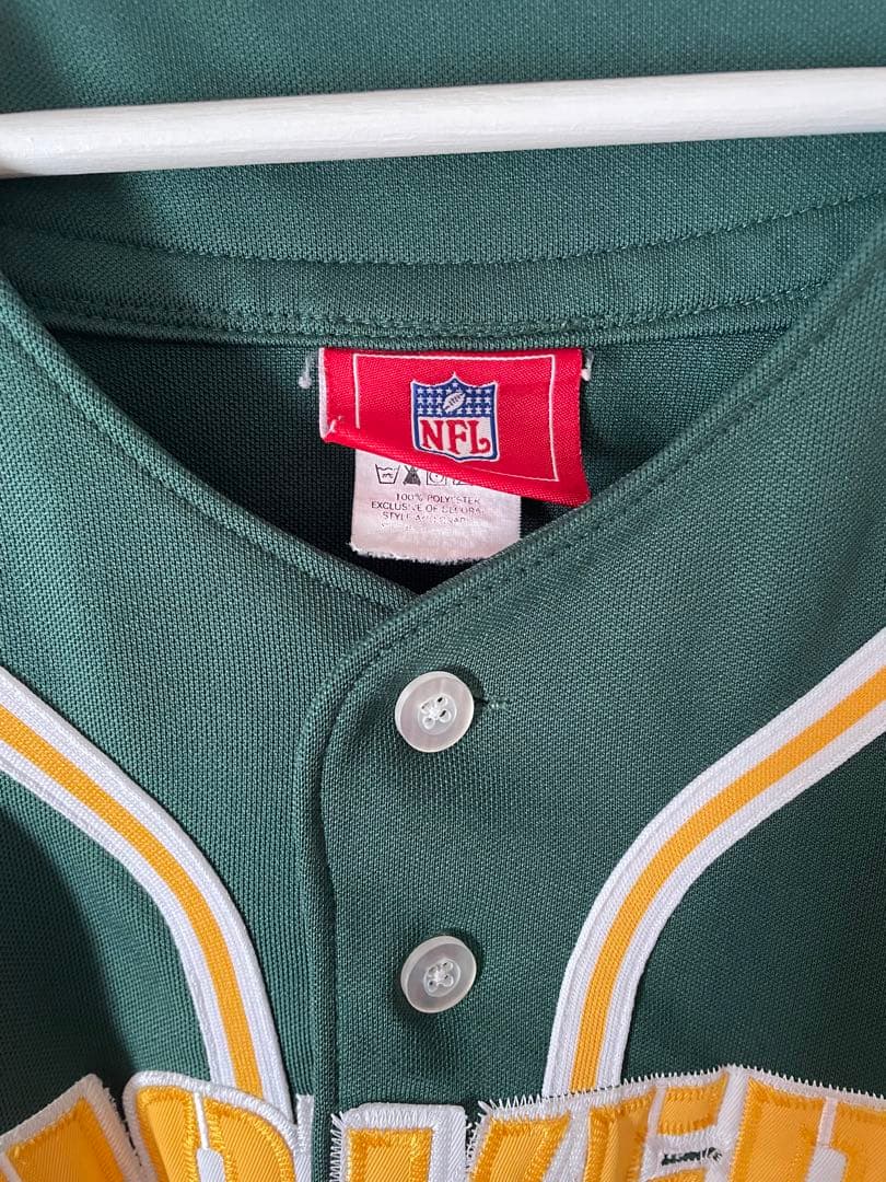 入手困難】NFLパッカーズビッグロゴ刺繍ベースボールシャツ一点物