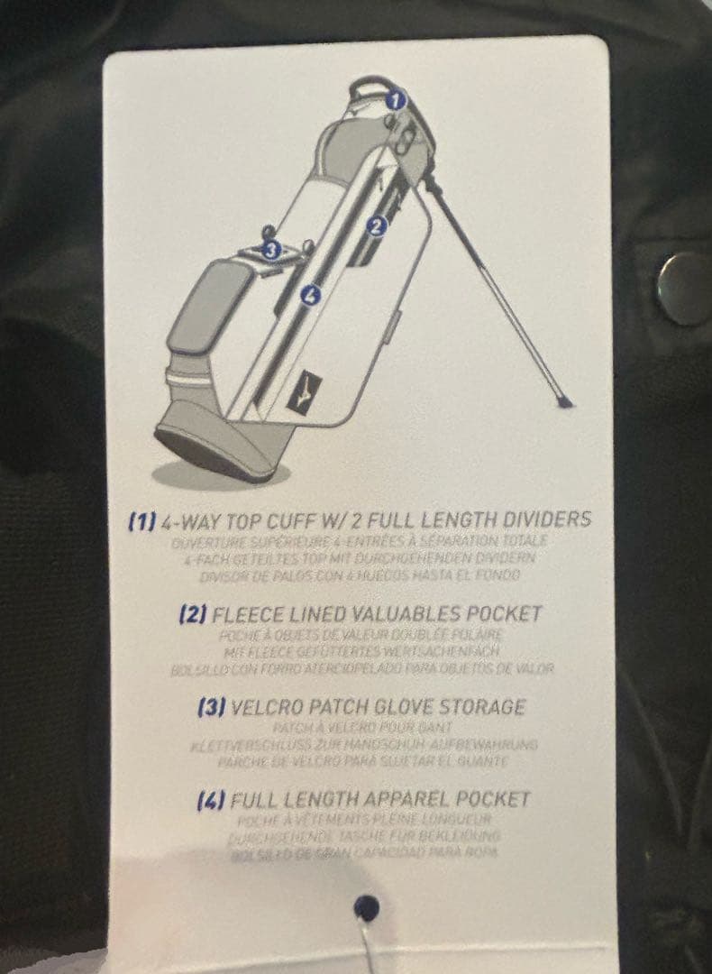 Mizuno ブラック キャディバッグ 軽量タイプ　ゴルフバッグ