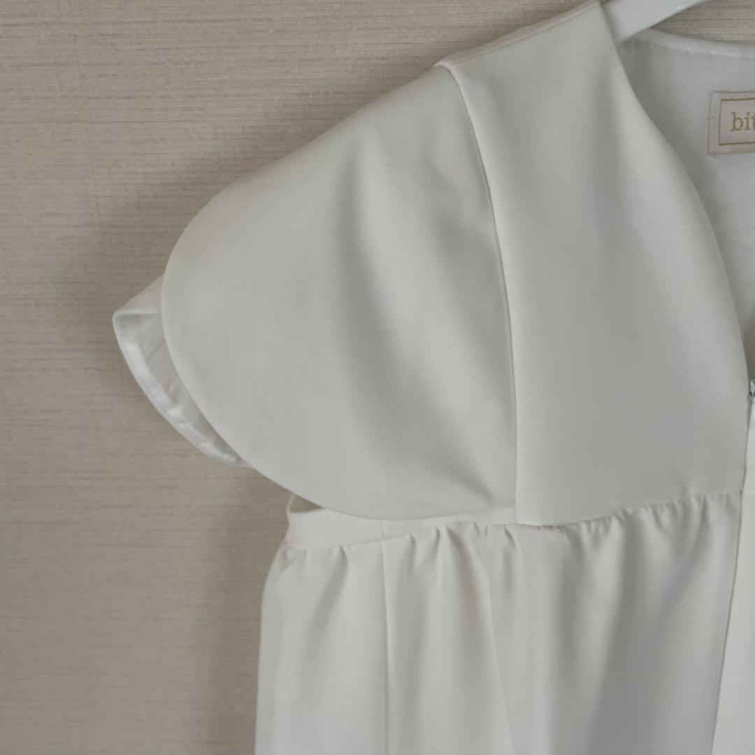 bitnabi ビンナビ　美人トップス ペタルスリーブ（ホワイト）　授乳服