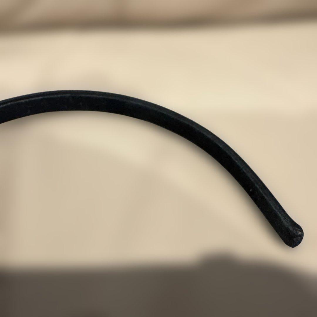 ALEXANDRE DE PARIS ￼ サテン　黒ぷっくりリボンカチューシャ