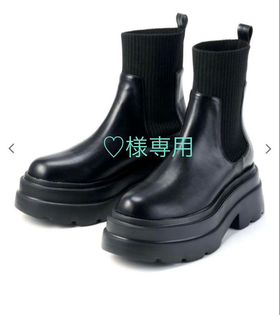 【♡】COCODEAL サイドゴアショートブーツ ブラック Sサイズ