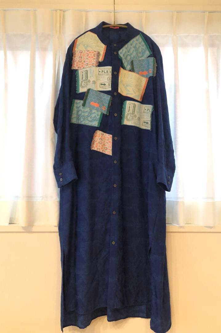 POLS ポルス　Souvenir シャツワンピース　ネイビー