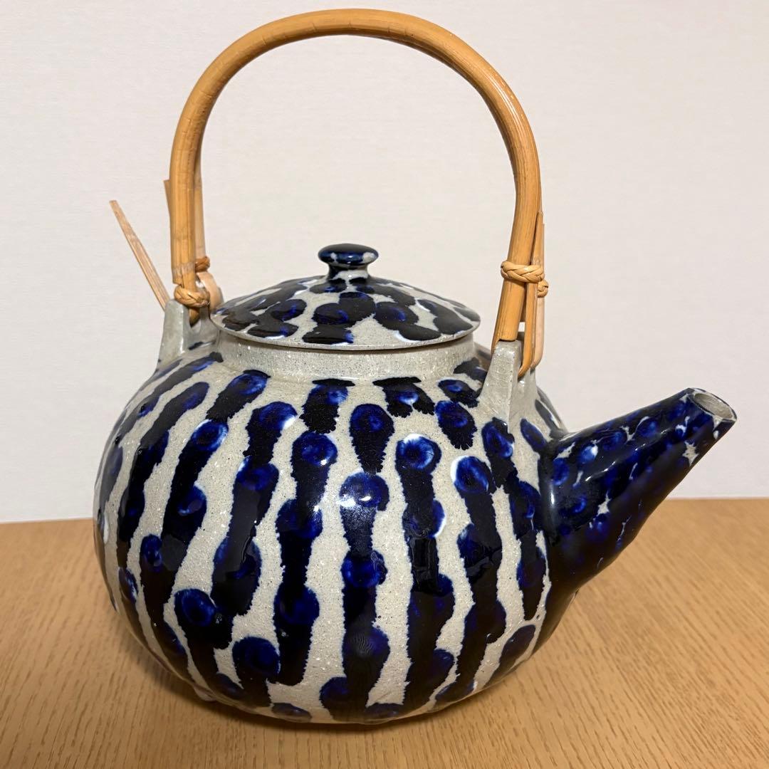 大嶺實清造 藍釉 按瓶 あんびん