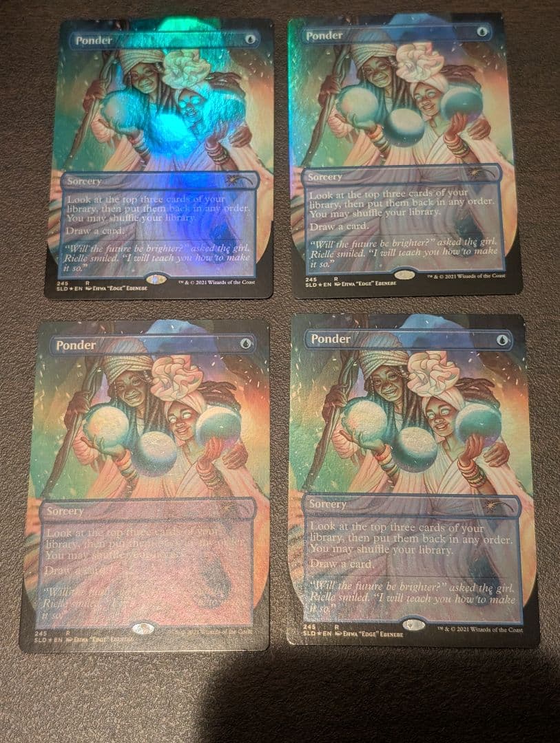 【思案】【フルアート】【foil】【SLD】【4枚セット】