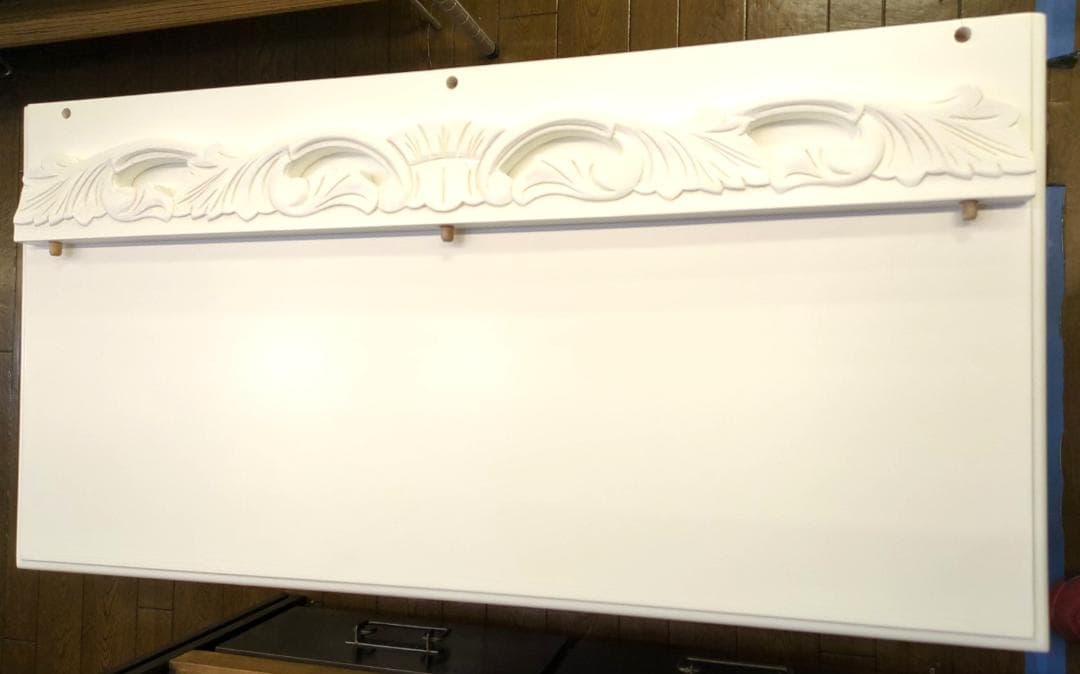 〈たのめる便・現状渡し〉ワイドチェスト アンティークホワイト