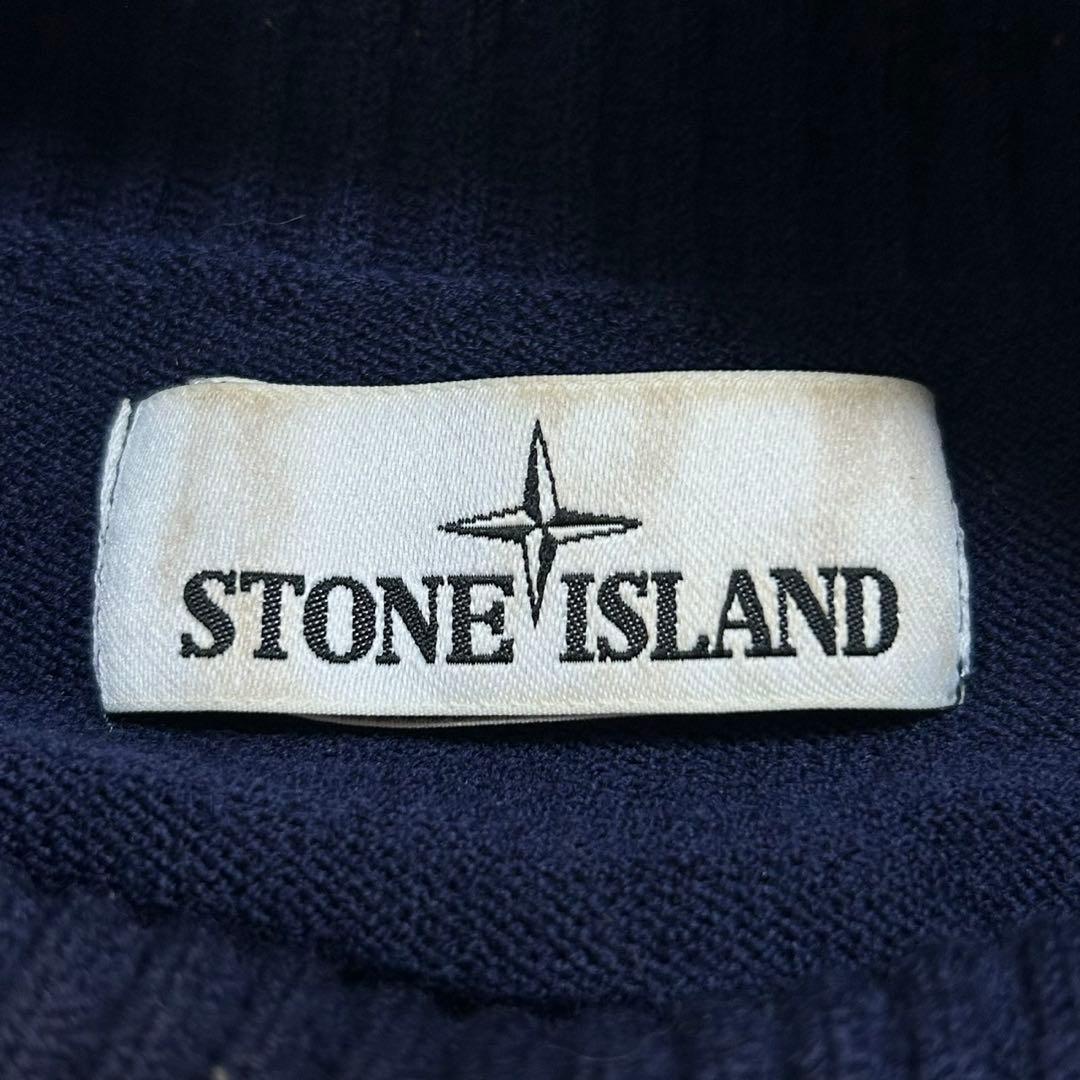 5652【美品】ストーンアイランド☆タートルネックセーター 人気ロゴワッペン