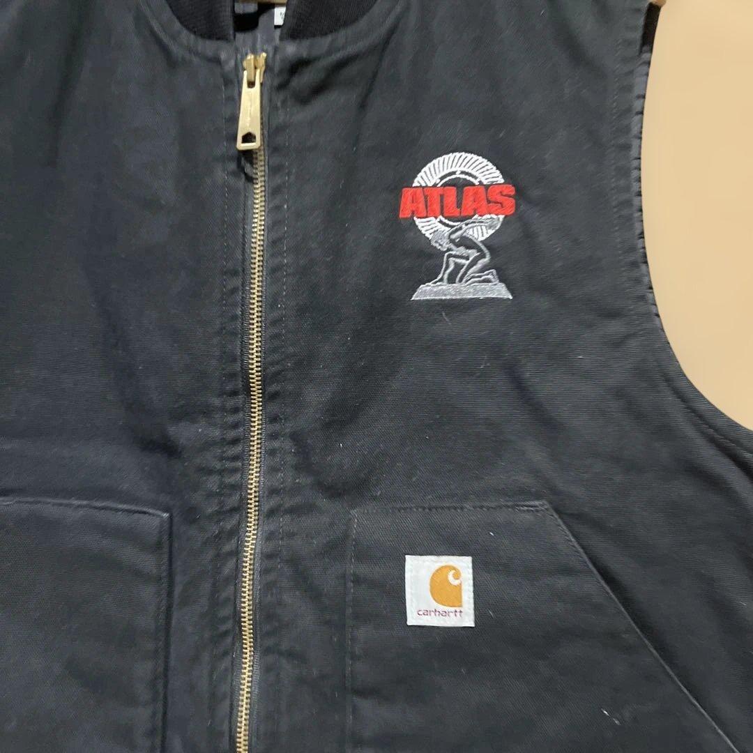 carhartt ブラックダック地ベスト　企業物　サイズL