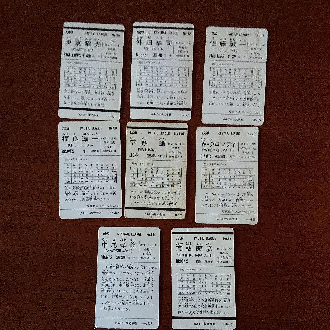 カルビー プロ野球カード 90年 20枚セット