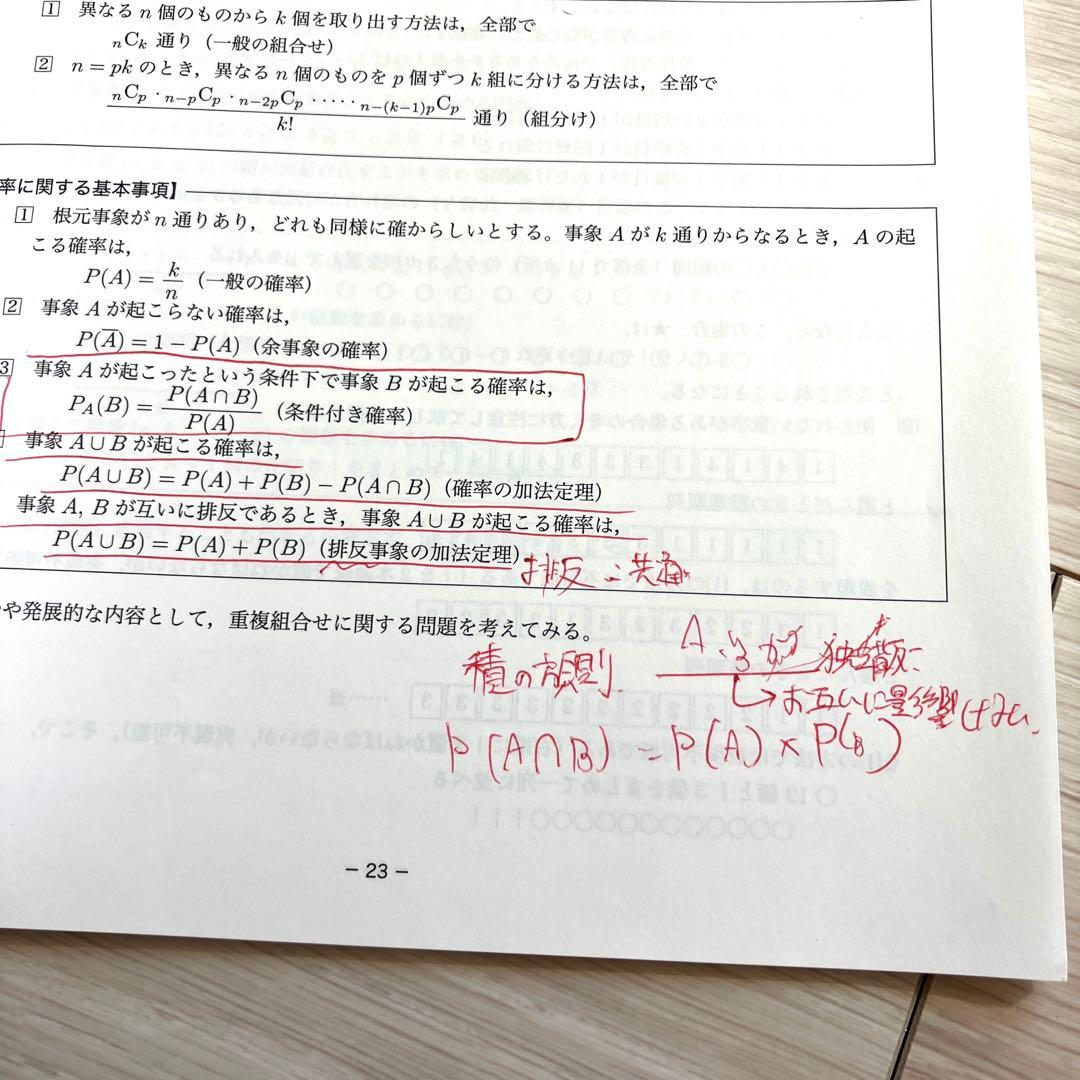 【匿名配送】鉄緑会　冬期講習　高1数学A 問題　授業プリント