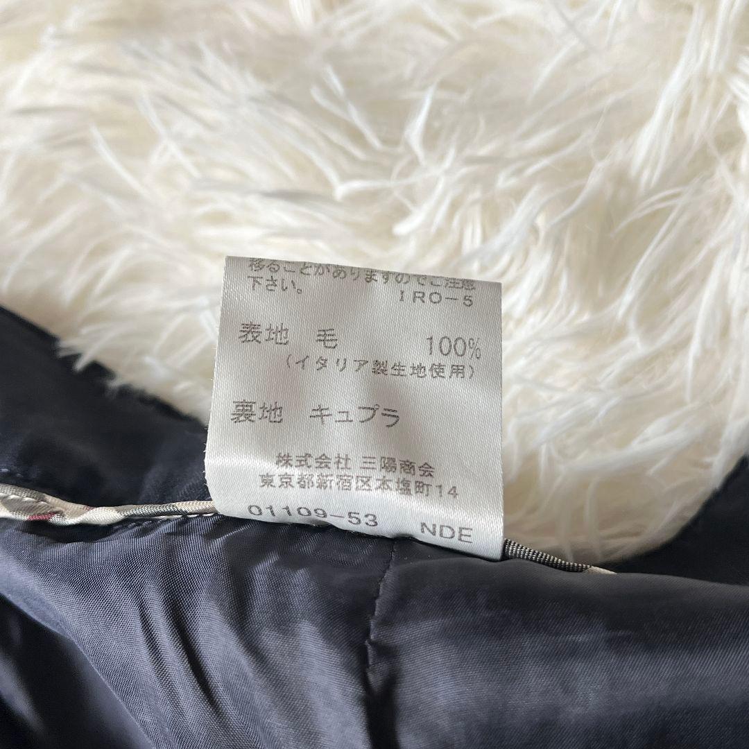 【美品】バーバリーロンドン ウールスラックス ネイビー 44 イタリア製