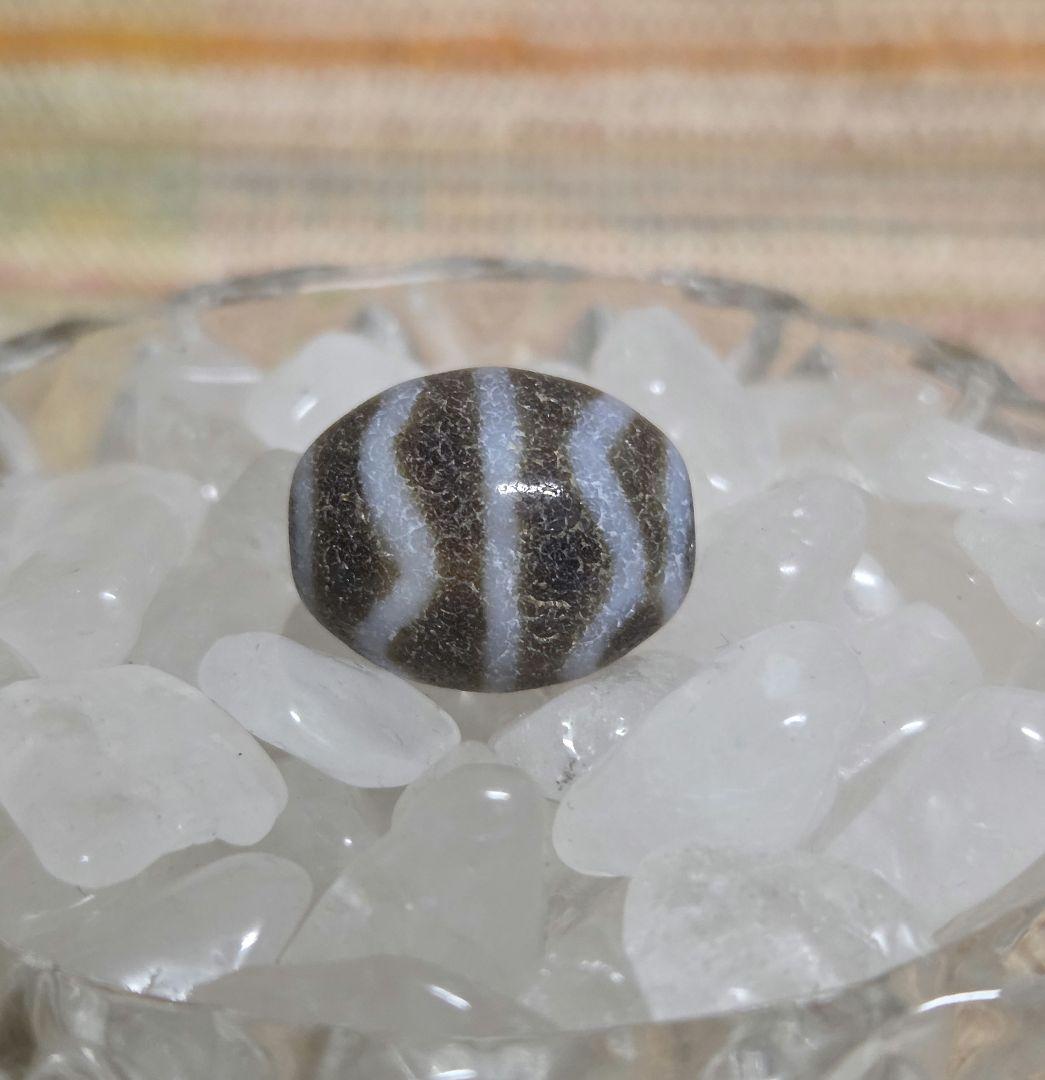 051　天珠　楕円形　水紋天珠　dzibeads！