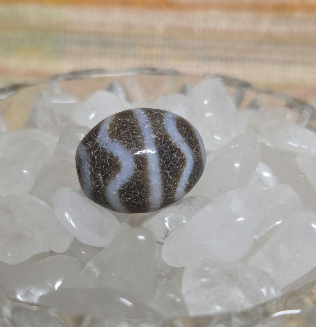 051　天珠　楕円形　水紋天珠　dzibeads！