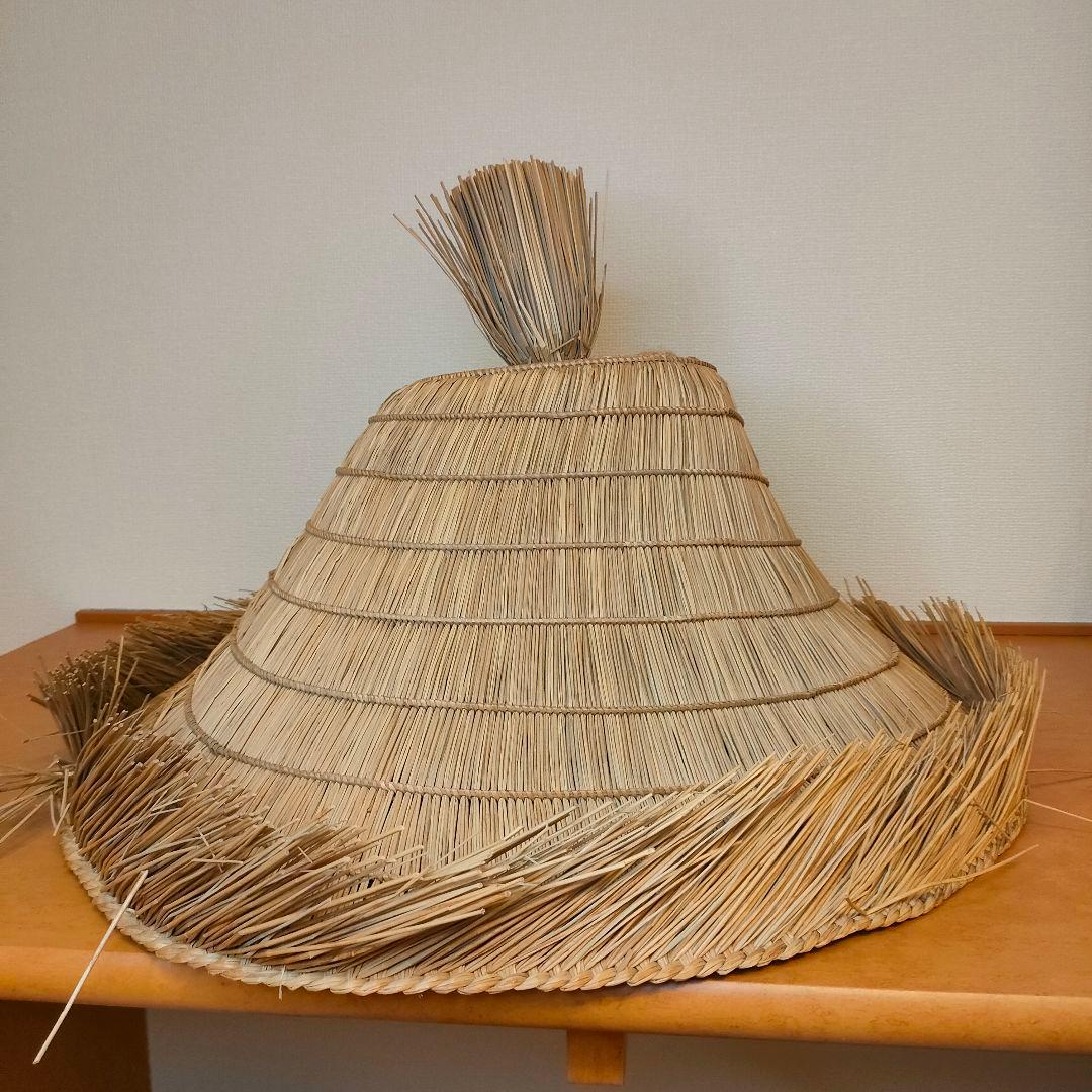 浪人笠 深編笠 虚無僧 小道具 演劇 時代劇 インテリア　座布団付き