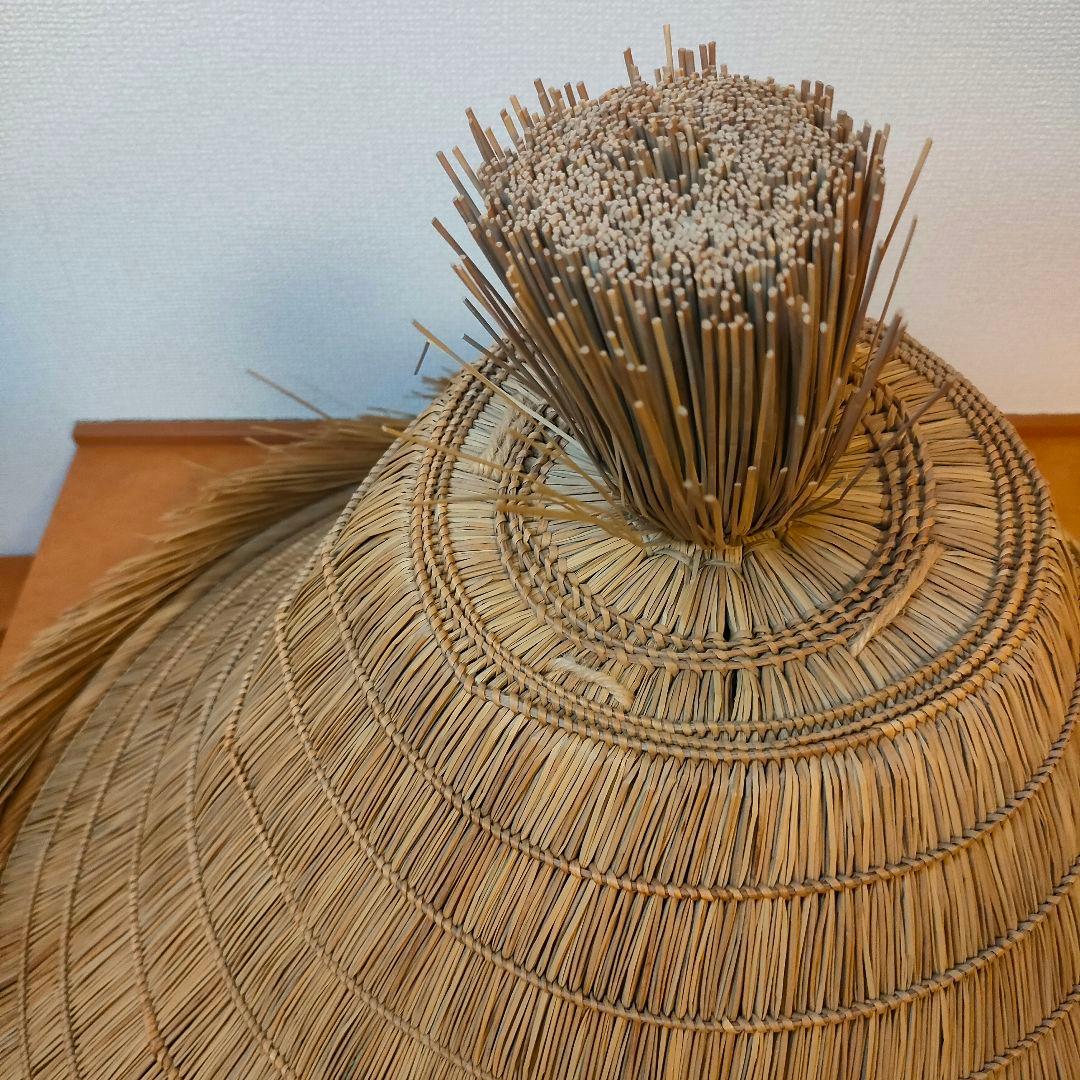 浪人笠 深編笠 虚無僧 小道具 演劇 時代劇 インテリア　座布団付き