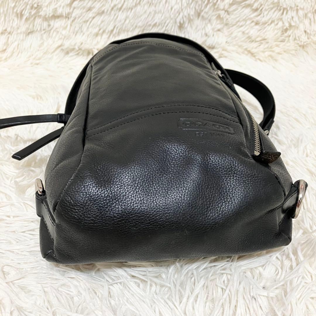 【美品】COACH ボディバッグ クロスボディ レザーブラック