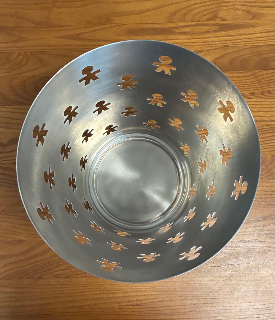 アレッシィ alessi GIROTONDO ペーパーバスケットゴミ箱　シルバー