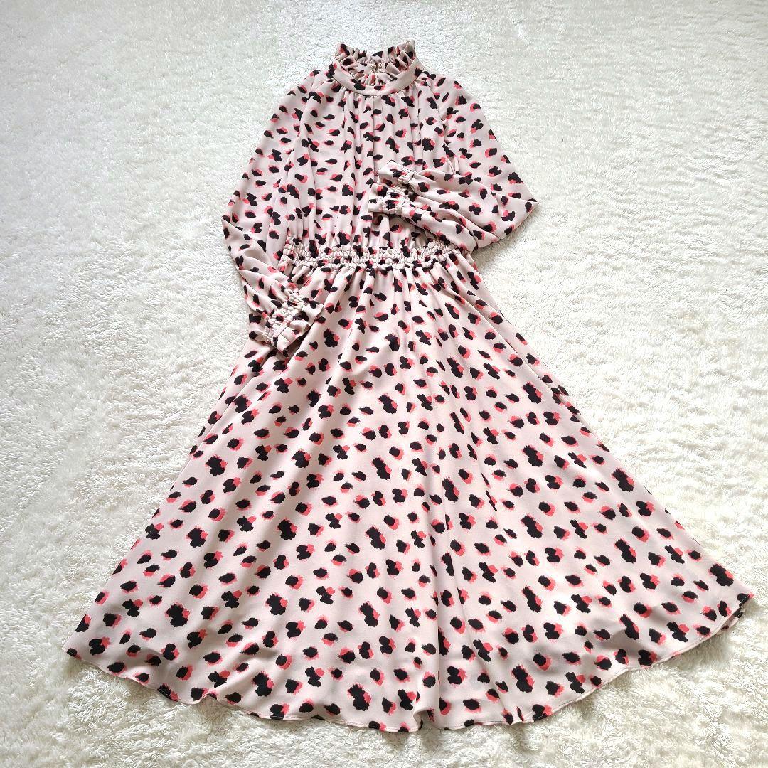 【希少】　2024年製　ルネ　ワンピース　レオパード　フリル　フレア　Aライン