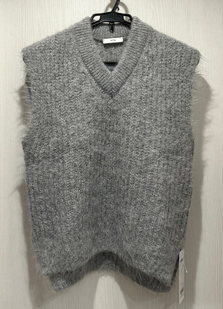 【ATON】ALPACA FUR　Ｖネックベスト
