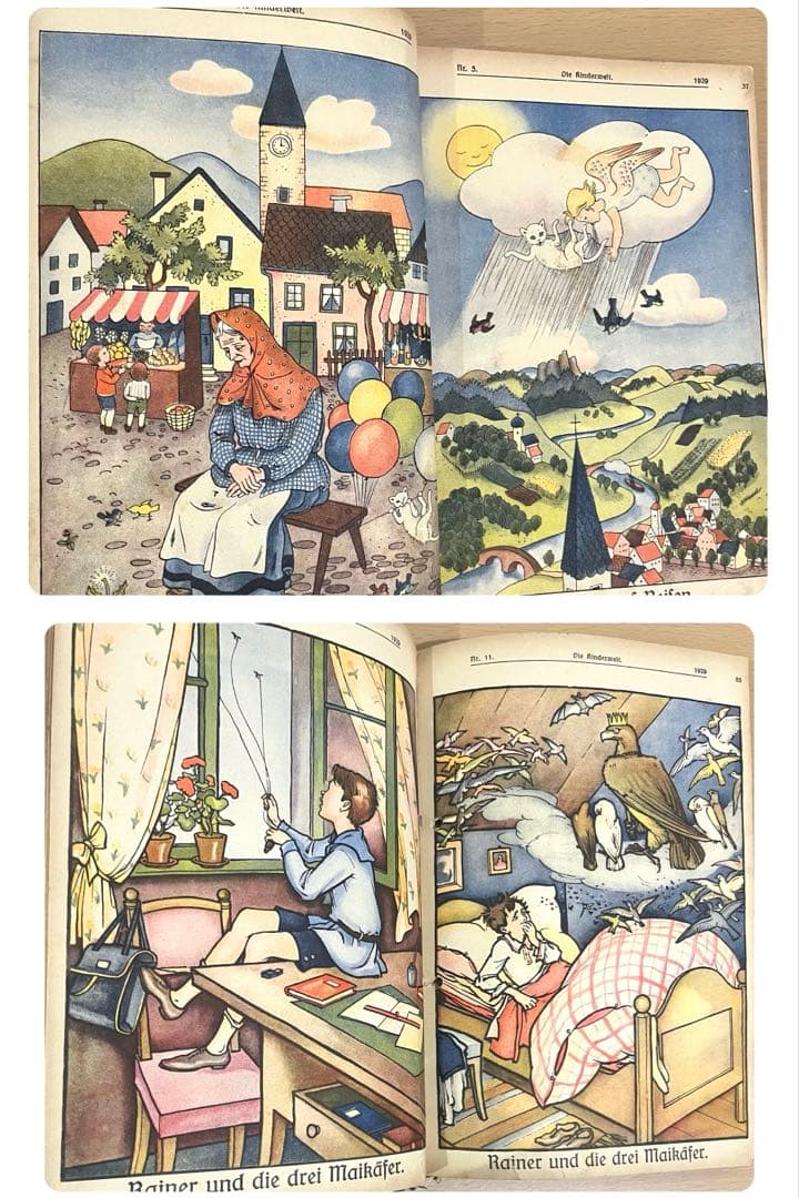 NO334希少 古書 アンティーク 洋書 ドイツ 児童書 絵本 ビンテージ 雑誌