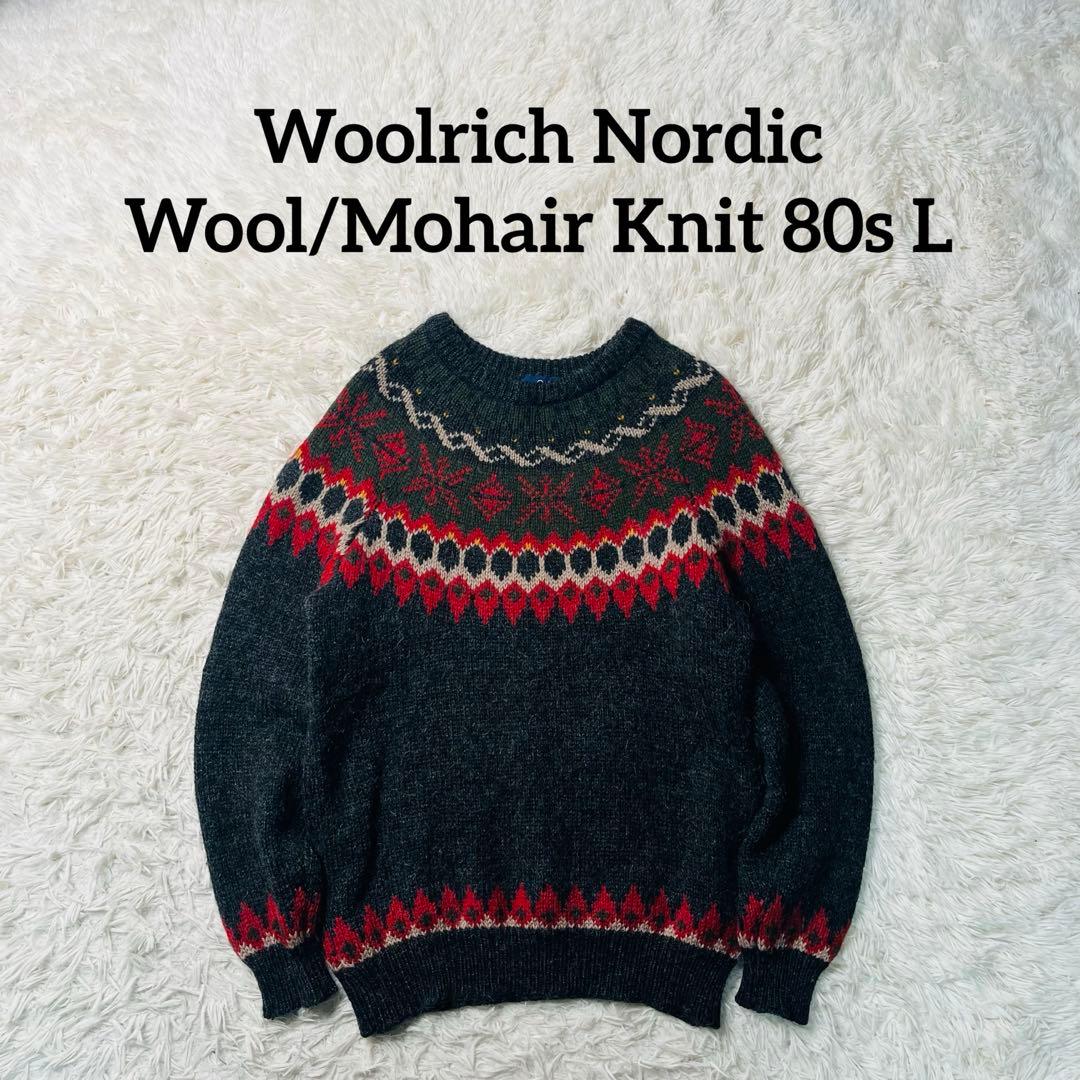 Woolrich Nordic Wool Mohair Knit 80s 紺タグ