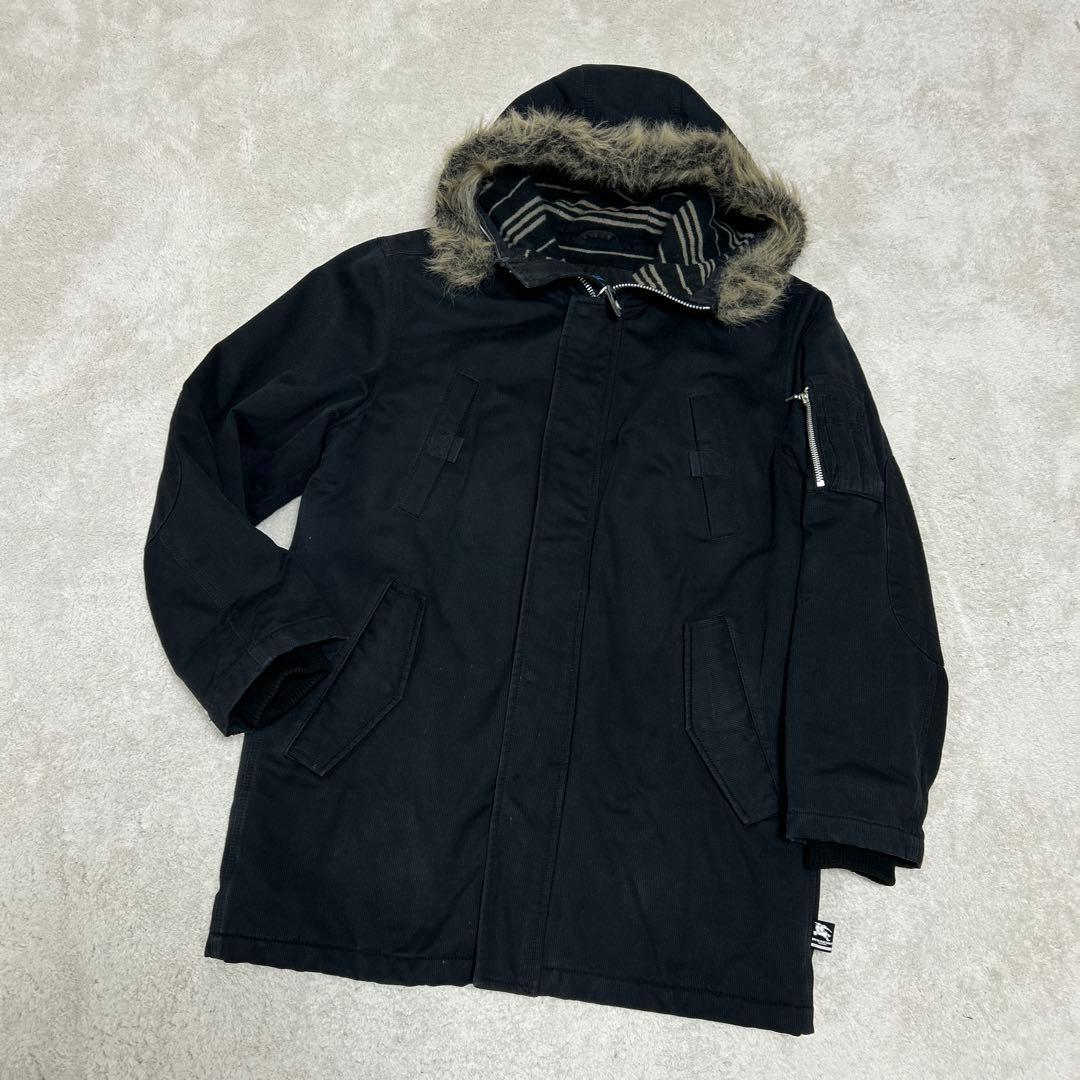 ♦︎バーバリーブルーレーベル♦︎メンズ♦︎ファー付きブラック♦︎ミリタリーコート♦︎N3B