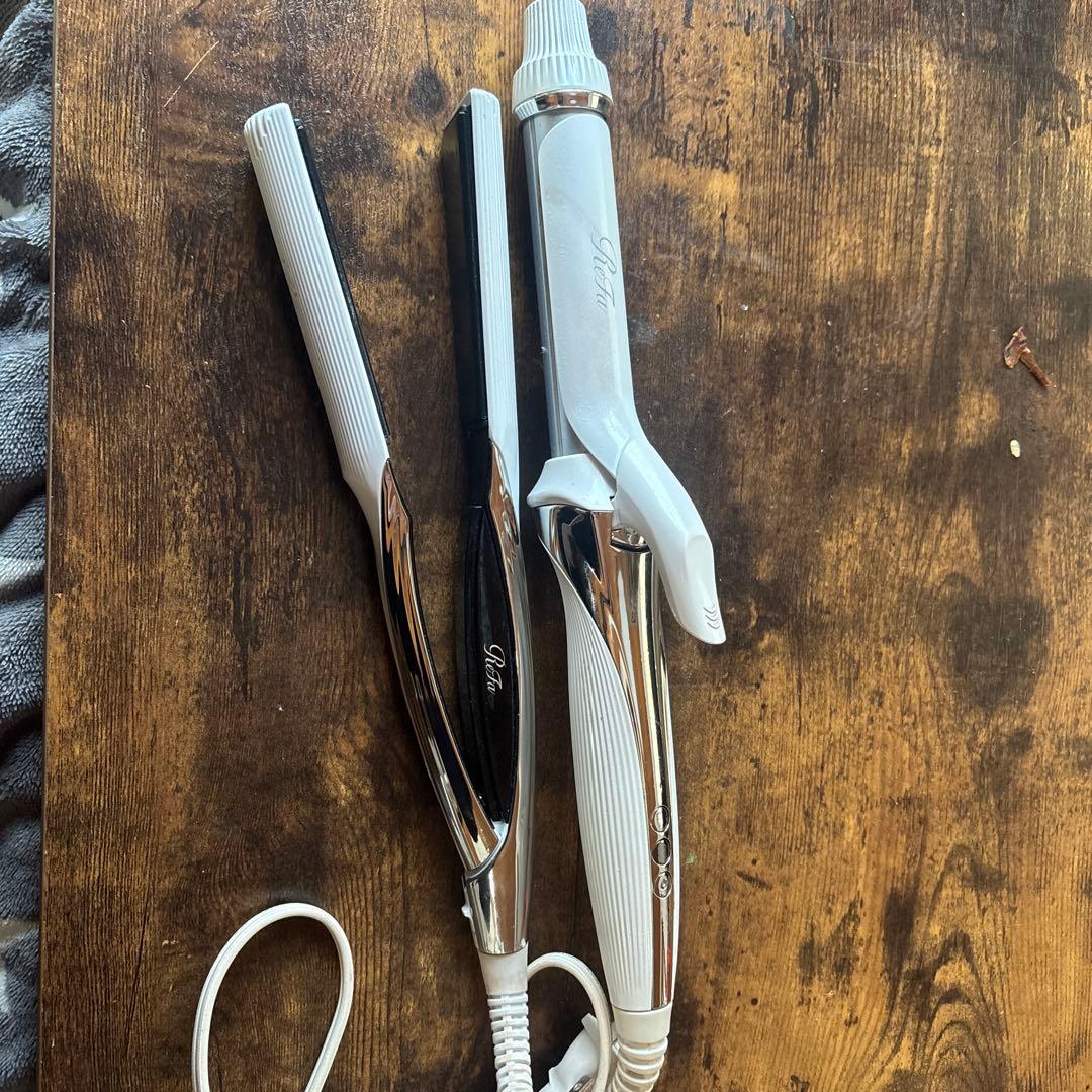 ReFa ストレートヘアアイロン ホワイト　コテ28m セット売り