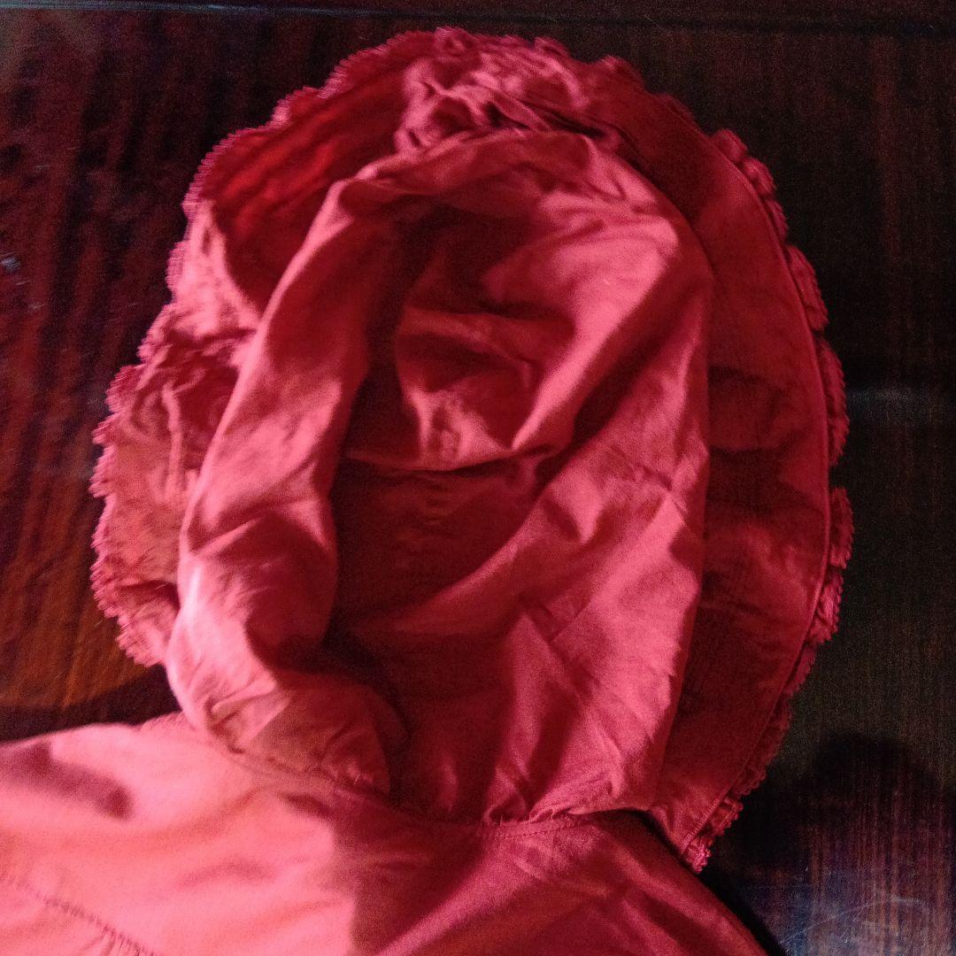 ☆ピンクハウス☆赤いフリル付きフード付ブラウス