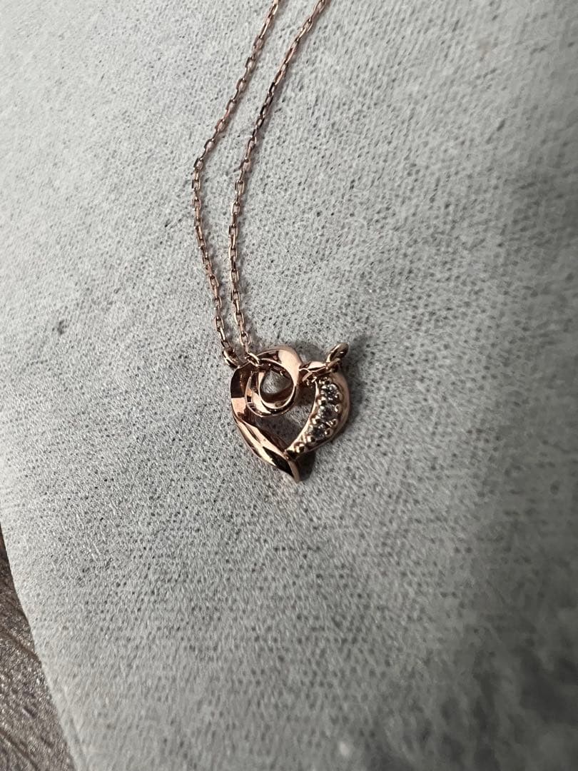 【売切り値下げ】ヴァンドーム青山　k10 オープンハートダイヤモンド　ネックレス