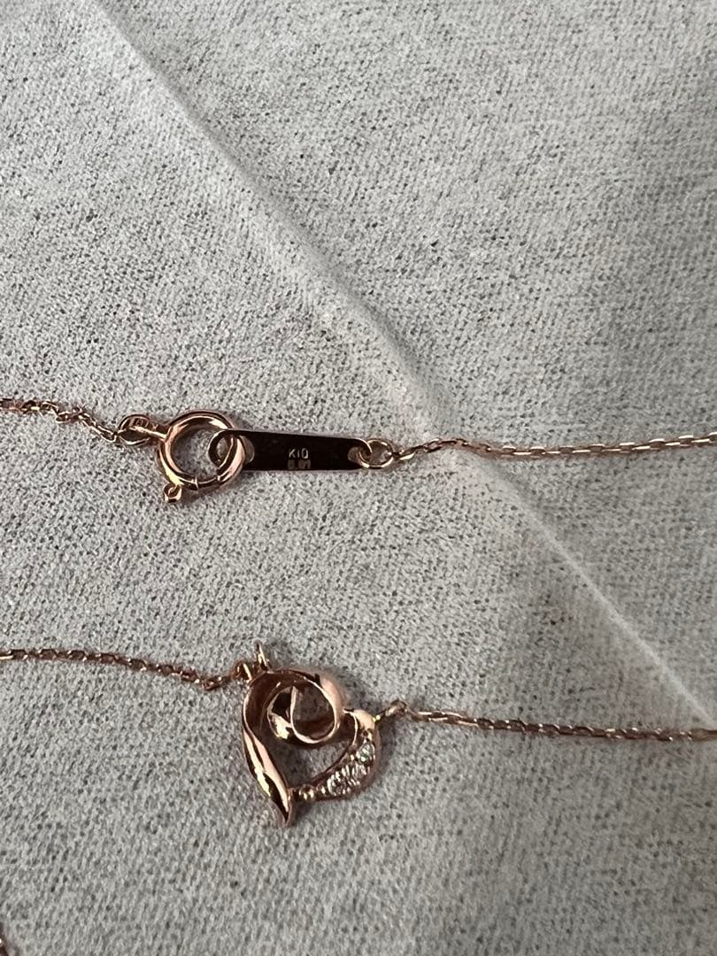 【売切り値下げ】ヴァンドーム青山　k10 オープンハートダイヤモンド　ネックレス